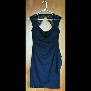 Black lace top dress